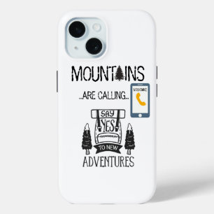 Coque Pour iPhone 15 "Les montagnes appellent"   Paysage majestueux