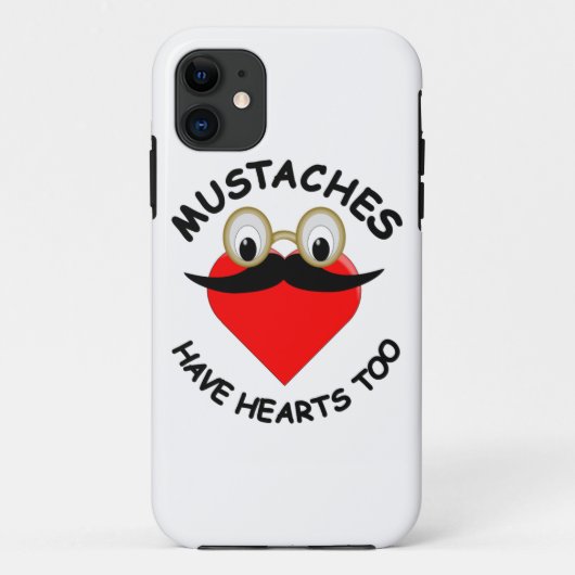 Coques Case-Mate iPhone Les moustaches ont aussi des coeurs (Dos)