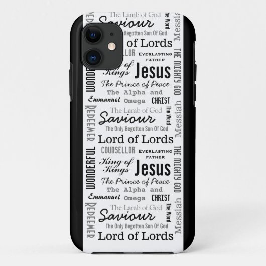 Coques Case-Mate iPhone Les noms de Jésus Texte du script (Dos)