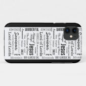 Coques Case-Mate iPhone Les noms de Jésus Texte du script (Dos (Horizontal))