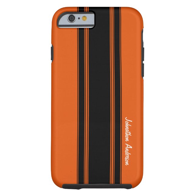 Coques Case-Mate iPhone Les nouvelles courses d'orange brûlées (Dos)
