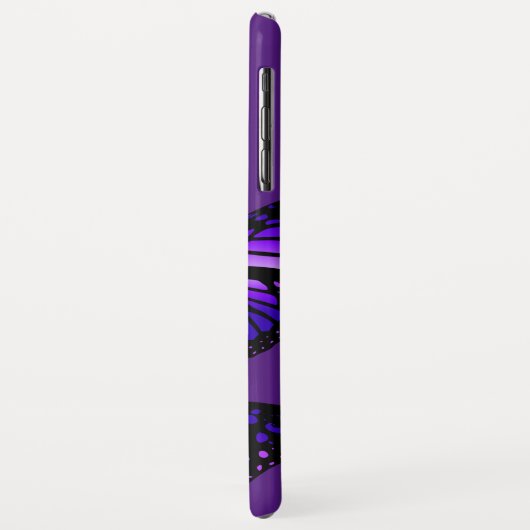 Coques Case-Mate iPhone Les papillons Monarque en violet (Dos/Gauche)