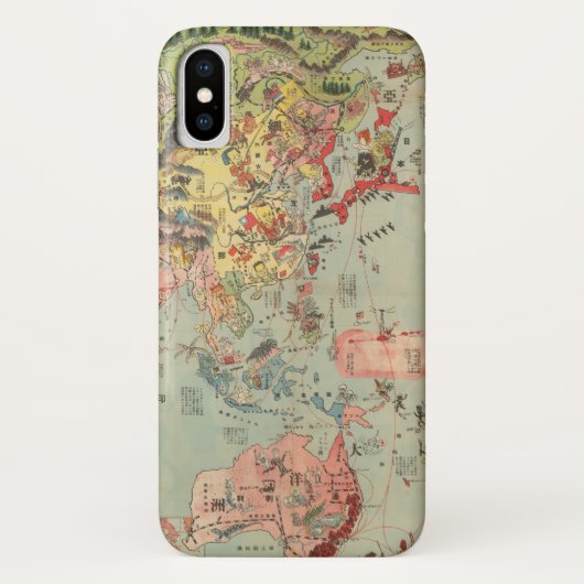 Coques Case-Mate iPhone Les parcours aériens du monde de carte du monde (Dos)
