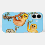 Coques Case-Mate iPhone Les paresseux disent ralentir (Verso (horizontal))