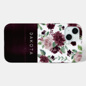 Coques Case-Mate iPhone Les passions de Moody | Dramatic Purple Wine Rose  (Verso (horizontal))