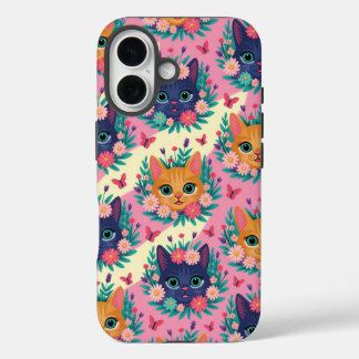 Coques iPhone 16 Les Pastels Moustaches & Fleurs Sauvages