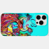 COQUES Case-Mate iPhone LES PEACOQUES DANS LE MONOGRAMME AMOUREUX (Verso (horizontal))