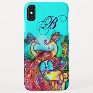 COQUE Case-Mate POUR iPhone LES PEACOQUES DANS LE MONOGRAMME AMOUREUX