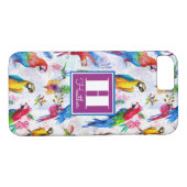 Coques Case-Mate iPhone Les perroquets de style d'aquarelle | ajoutent (Dos (Horizontal))
