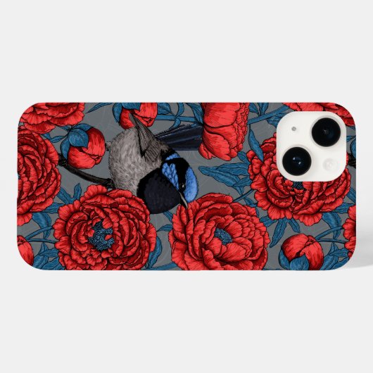 Coques Case-Mate iPhone Les pivoines et les brunes (Verso (horizontal))