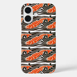 COQUES iPhone 16  LES POISSONS DANS LES VAGUES DE MER