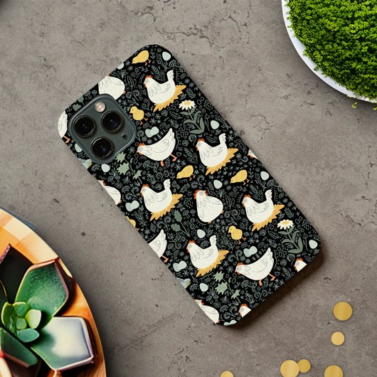Coques Case-Mate iPhone Les poulets rêvent dans la coopérative en noir