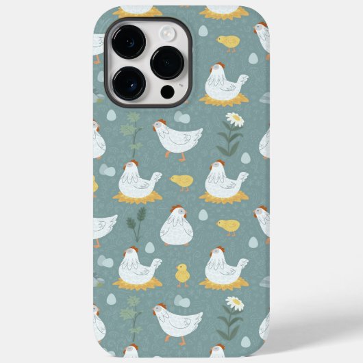 Coques Case-Mate iPhone Les poulets rêvent dans la coopérative en Turquois (Verso)
