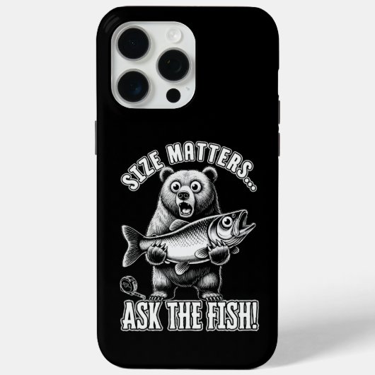 Coques Case-Mate iPhone Les questions de taille demandent au poisson (Verso)