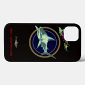 Coques Case-Mate iPhone Les requins d'inspiration marine (Verso (horizontal))