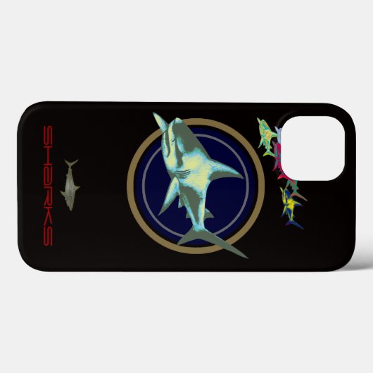 Coques Case-Mate iPhone Les requins d'inspiration marine (Verso (horizontal))