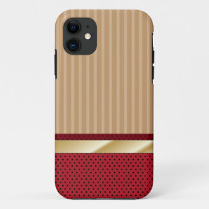 Etui iPhone Case-Mate Les rétros rayures et la fraise pointille le cas