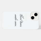 Coques Case-Mate iPhone Les temps difficiles font des hommes. (Verso (horizontal))
