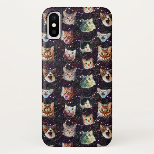 Coques Case-Mate iPhone Les têtes de chats dans l'espace extra-atmosphériq (Dos)