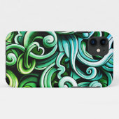 Coques Case-Mate iPhone Les torrents d'énergie verte (Dos (Horizontal))