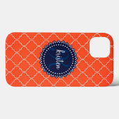Coques Case-Mate iPhone Les tuiles oranges modernes de Bristol ont (Verso (horizontal))