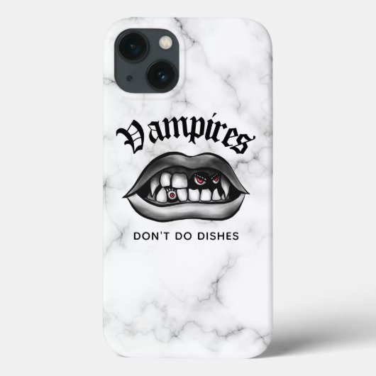 Coques Case-Mate iPhone Les vampires ne font pas de plats amusants Goth (Verso)