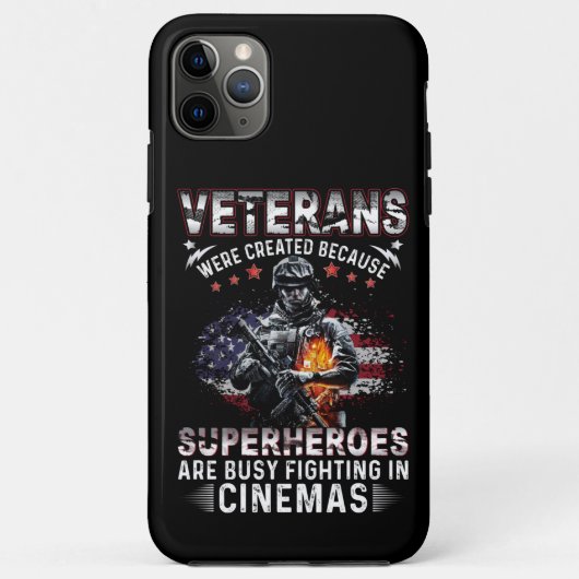 Coques Case-Mate iPhone Les vétérans parce que les super-héros sont occupé (Dos)