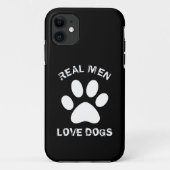 Coques Case-Mate iPhone Les vrais hommes aiment les chiens Texte personnal (Dos)