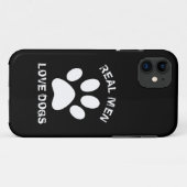 Coques Case-Mate iPhone Les vrais hommes aiment les chiens Texte personnal (Dos (Horizontal))
