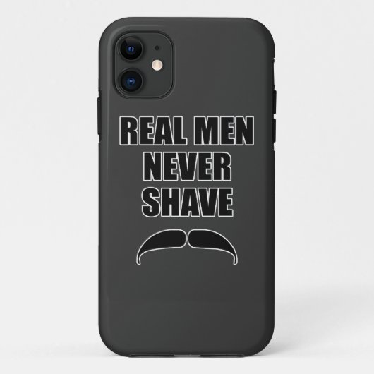 Coques Case-Mate iPhone Les vrais hommes ne rasent jamais (Dos)