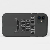 Coques Case-Mate iPhone Les vrais hommes ne rasent jamais (Dos (Horizontal))