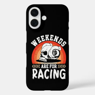 Coques iPhone 16 Les week-ends sont pour la course drôle Dirt Bike