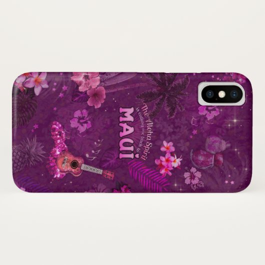 Coques Case-Mate iPhone L'Esprit Aloha me rappelle à Maui (Dos (Horizontal))