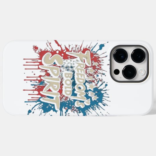 Coques Case-Mate iPhone L'esprit audacieux de la liberté" (Verso (horizontal))