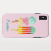 Coques Case-Mate iPhone L'été Crème glacée Popsicle Aquarelle Dessert (Dos (Horizontal))