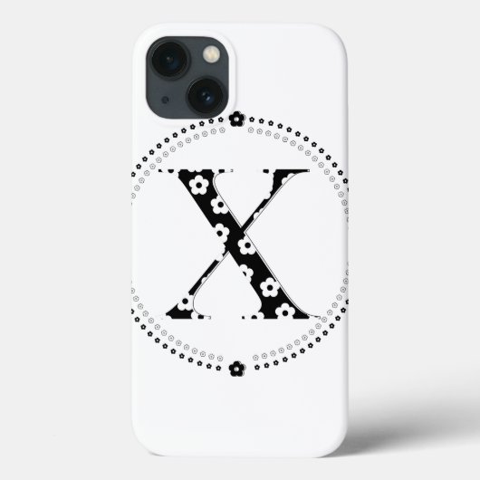Coques Case-Mate iPhone lettre à motifs floraux X (Verso)