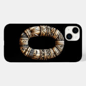 Coques Case-Mate iPhone LETTRE Aloha Polynésienne Hawaïenne O Initiale Per (Verso (horizontal))