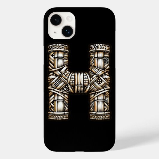 Coques Case-Mate iPhone LETTRE ALOHA ROYENNE H Personnalisée Initiale (Verso)