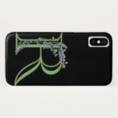 Coques Case-Mate iPhone Lettre alphabétique R aquarelle Lavande Eucalyptus (Dos (Horizontal))