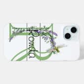 Coques Case-Mate iPhone Lettre alphabétique R, aquarelle LavenderDragonfly (Verso (horizontal))