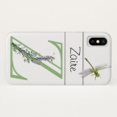 Coques Case-Mate iPhone Lettre alphabétique Z Lavender Eucalyptus Dragonfl (Dos (Horizontal))