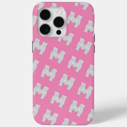 COQUES Case-Mate iPhone LETTRE ARGENT ROSE M (Verso)