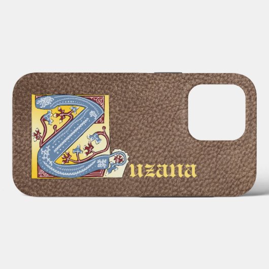 COQUES Case-Mate iPhone LETTRE BLEUE ET ROUGE MOYENNE Z ÉCLAIRÉE (Verso (horizontal))