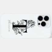 Coques Case-Mate iPhone Lettre botanique monogramme T nom    (Verso (horizontal))