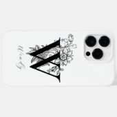 Coques Case-Mate iPhone Lettre botanique monogramme W (Verso (horizontal))