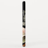 Coques Case-Mate iPhone Lettre C Aquarelle noire or Monogramme floral (Dos/Droite)