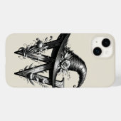 Coques Case-Mate iPhone Lettre Casquette sorcière noire W personnalisée in (Verso (horizontal))