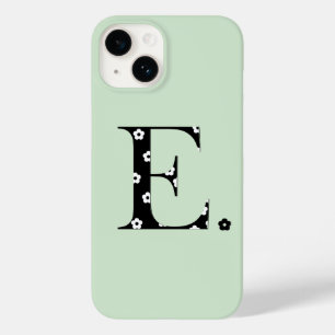 Coque Pour iPhone 14 lettre Coque-coque iphone de fleur E