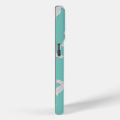 Coques Case-Mate iPhone Lettre d'argent à la menthe T (Verso / Droite)
