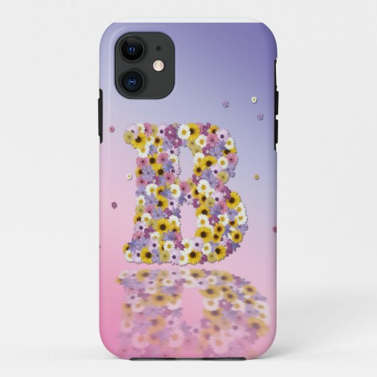 Coques Case-Mate iPhone Lettre de fleurs B (Dos)